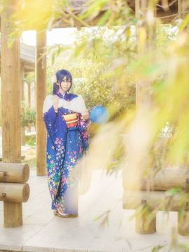 《Love Live!》田园海未未觉醒和服C O S_海祝您鸡年大吉 吧！正月和服未觉醒Ver (8)
