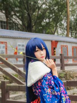 《Love Live!》田园海未未觉醒和服C O S_【海未和服未觉醒】17岁生日贺片 (5)