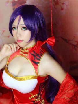 东条希同人新年旗袍COS_东条希同人新年旗袍 (8)