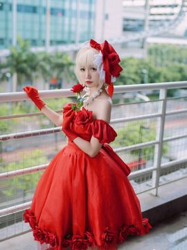 《FateExtra》尼禄愚人节红礼服 C O S P L A Y_尼禄愚人节红礼服 C O S (5)