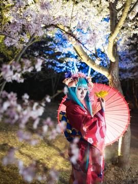 初音花色衣仙鹤和服 C O S_MIKU花色衣 (4)