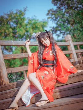 嘛， 夏天当然是要穿浴衣啊！远坂凛浴衣ver COS_嘛， 夏天当然是要穿浴衣啊！远坂凛浴衣ver. (10)