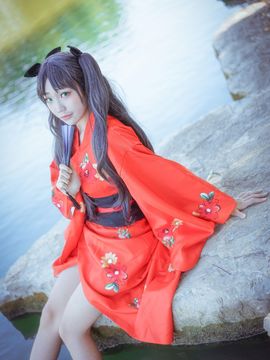 嘛， 夏天当然是要穿浴衣啊！远坂凛浴衣ver COS_嘛， 夏天当然是要穿浴衣啊！远坂凛浴衣ver. (8)