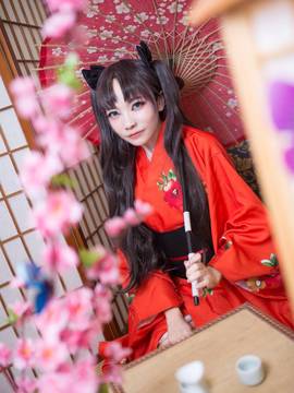 嘛， 夏天当然是要穿浴衣啊！远坂凛浴衣ver COS_【cos正片】远坂凛浴衣☆ (17)