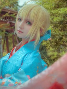 《Fate stay night》saber 和服晴着Ver C O S P L A Y_saber 和服晴着Ver (1)