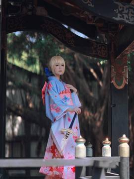 《Fate stay night》saber 和服晴着Ver C O S P L A Y_Saber 晴着和服 (3)
