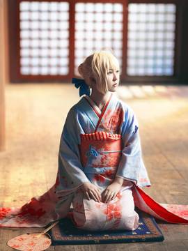 《Fate stay night》saber 和服晴着Ver C O S P L A Y_Saber 晴着和服 (17)