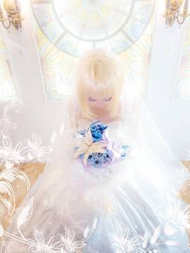 Saber型月10周年婚纱COS_TYPE-Moon十周年saber花嫁 (1)