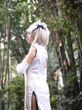 《缘之空》穹妹旗袍COSPLAY_缘之空 穹妹白旗袍 (4)