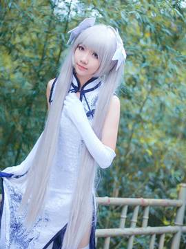 《缘之空》穹妹旗袍COSPLAY_缘之空❤春日野穹旗袍ver (2)