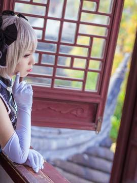 《缘之空》穹妹旗袍COSPLAY_穹妹黑旗袍 (8)