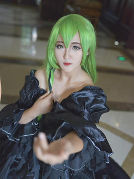 《叛逆的鲁路修》C.C.女王礼服 C O S P L A Y_【cos正片】叛逆的鲁路修 CC黑礼服 (5)