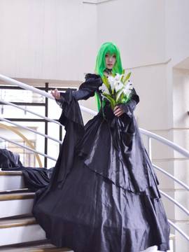 《叛逆的鲁路修》C.C.女王礼服 C O S P L A Y_C C黑礼服——你是一只黑色蝴蝶 (5)