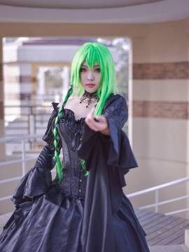 《叛逆的鲁路修》C.C.女王礼服 C O S P L A Y_C C黑礼服——你是一只黑色蝴蝶 (7)
