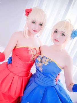 《王の恋》型月十周年Saber红蓝双王礼服C O S P L A Y  [ 编辑 ]_#型月十周年红蓝礼服# Saber 尼禄 (1)