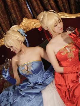 《王の恋》型月十周年Saber红蓝双王礼服C O S P L A Y  [ 编辑 ]_saber十周年礼服 (1)