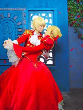 《FateExtra》尼禄转性双人舞会 C O S P L A Y_尼禄转性双人舞会 C O S (4)