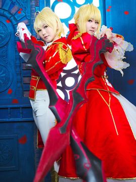 《FateExtra》尼禄转性双人舞会 C O S P L A Y_尼禄转性双人舞会 C O S (9)