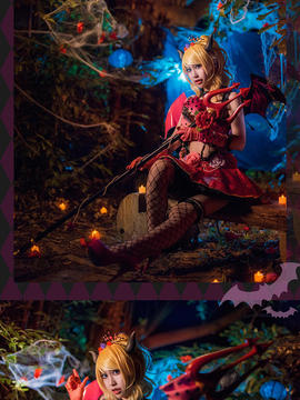 《lovelive！》绚濑绘里小恶魔 C O S P L A Y_这黑暗的夜晚，是属于我的世界…… (3)