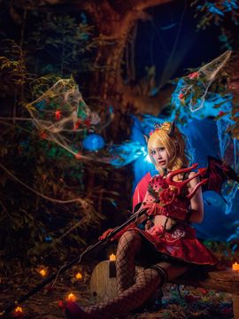 《lovelive！》绚濑绘里小恶魔 C O S P L A Y_这黑暗的夜晚，是属于我的世界…… (14)