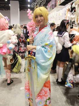 《Fate Stay Night》Saber晴着ver.~吾王和服新年挂画 C O S P L A Y_冬典saber晴着cos游场返图 (9)