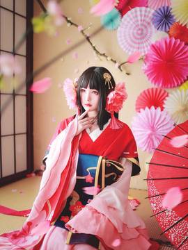 《阴阳师手游》樱花妖 C O S P L A Y_半山春樱一帘风 (12)