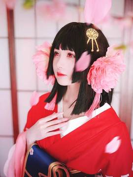 《阴阳师手游》樱花妖 C O S P L A Y_半山春樱一帘风 (16)