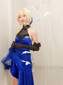 《FateGrand Order》extella saber礼服 C O S P L A Y_蓝礼服saber (3)