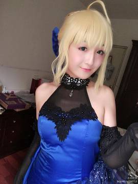 《FateGrand Order》extella saber礼服 C O S P L A Y_我自己非常喜欢的一个试妆 (3)