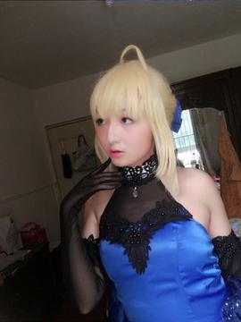 《FateGrand Order》extella saber礼服 C O S P L A Y_我自己非常喜欢的一个试妆 (4)