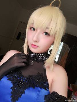 《FateGrand Order》extella saber礼服 C O S P L A Y_我自己非常喜欢的一个试妆 (6)