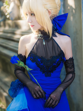 《FateGrand Order》extella saber礼服 C O S P L A Y_FateExtella Saber 蓝礼服 cos (6)