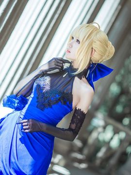 《FateGrand Order》extella saber礼服 C O S P L A Y_FateExtella Saber 蓝礼服 cos (8)