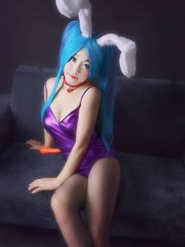 《英雄联盟》琴瑟仙女同人兔女郎 C O S P L A Y_0002