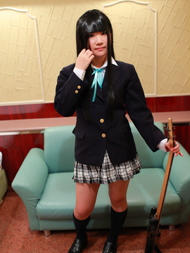 [コスプレタイム] くちゅくちゅ澪(制服縞パン)_004