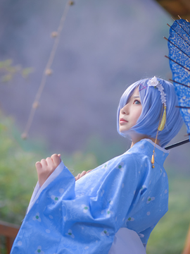 《从零开始》蓝色和服雷姆 C O S P L A Y_0002