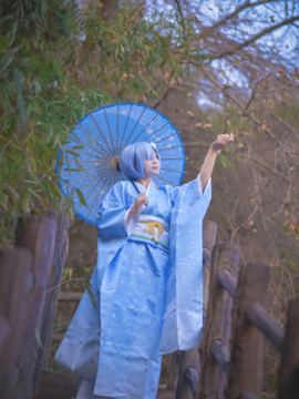 《从零开始》蓝色和服雷姆 C O S P L A Y_0004