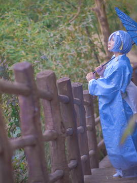 《从零开始》蓝色和服雷姆 C O S P L A Y_0006