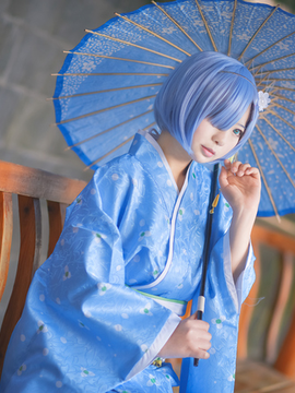 《从零开始》蓝色和服雷姆 C O S P L A Y_0007