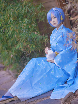 《从零开始》蓝色和服雷姆 C O S P L A Y_0008