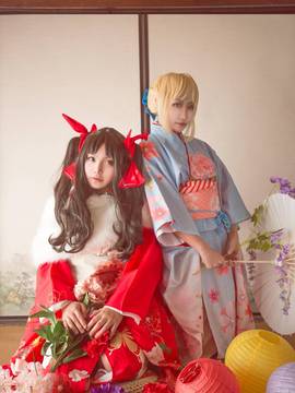 《Fate Grand Order》远坂凛 X saber桜は、春で咲く  C O S P L A Y