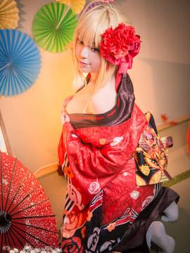 《Fate Grand Order》尼禄和服 C O S P L A Y_Fate extella 振袖蔷薇和服 尼禄 (9)