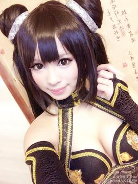 《深崎暮人旗袍少女》冬月茉莉黑色旗袍 C O S P L A Y_0012