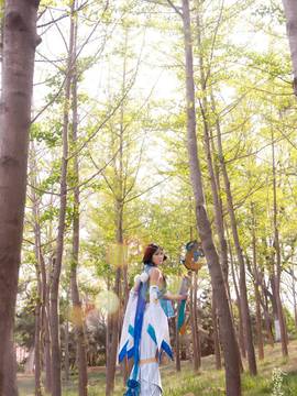 《阴阳师手游》八百比丘尼苍之雀羽 C O S P L A Y_0002