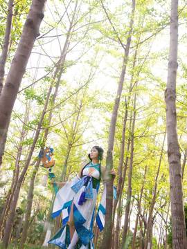 《阴阳师手游》八百比丘尼苍之雀羽 C O S P L A Y_0006