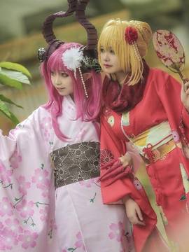 《Fateextra》东尼禄·克劳狄乌斯×伊丽莎白·巴托里和服C O S P L A Y