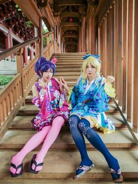 《lovelive！》希&绘里浴衣觉醒C O S P L A Y_0009